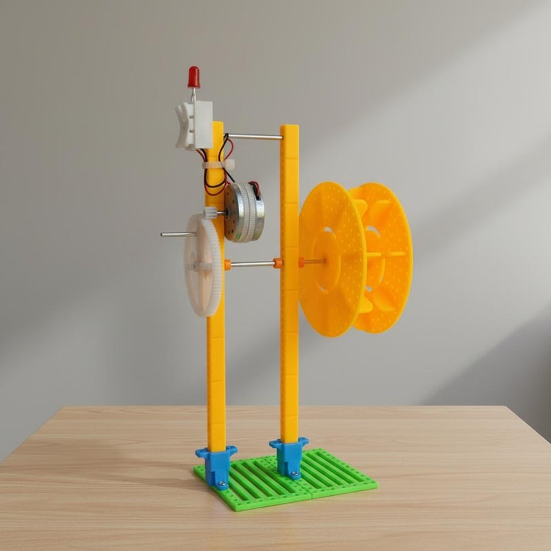 DIY Hand-cranked Water Turbine Generator, Hydroelectric Kit Can Be Hand-cranked Water Turbine Generator, Student Physics Experiment Model,Fun Science Project Kit (Bulk) - Image 3